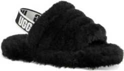 UGG Kids Fluff Yeah Slide -Ugg uggs kids fluff yeah slide black 1098494k blk 68327.1647038453